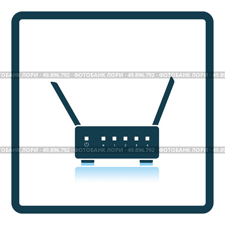 Wi-Fi router icon. Shadow reflection design. Vector illustration. Стоковая иллюстрация, агентство Ingram Publishing / Фотобанк Лори