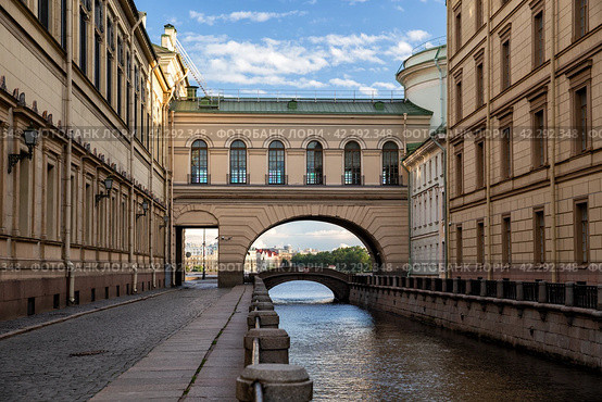 Winter Canal in St. Petersburg (2022 год). Стоковое фото, фотограф Юлия Бабкина / Фотобанк Лори