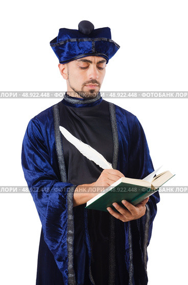Wizard isolated on the wise background. Стоковое фото, агентство Ingram Publishing / Фотобанк Лори