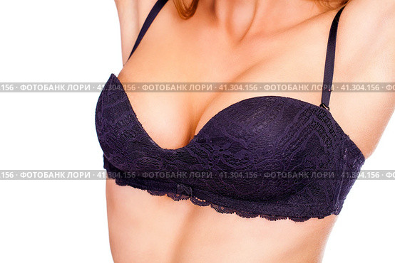 Woman breast in uplift on a white background. Стоковое фото, фотограф Андрей Аркуша / Фотобанк Лори
