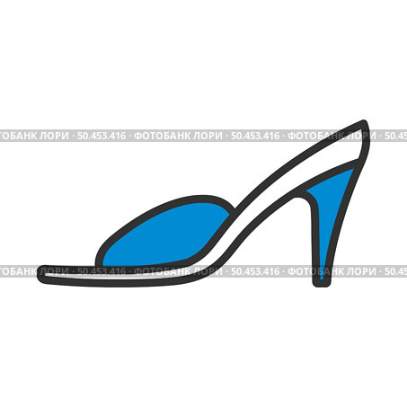Woman Pom-pom Shoe Icon. Editable Bold Outline With Color Fill Design. Vector Illustration. Стоковая иллюстрация, агентство Ingram Publishing / Фотобанк Лори