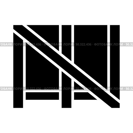 Wood Lathing For Fragile Goods. Black Stencil Design. Vector Illustration. Стоковая иллюстрация, агентство Ingram Publishing / Фотобанк Лори
