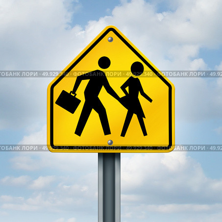 Work sexual harassment or harassing businessman at a place of business as a criminal sex abuse legal issue faced by society with 3D illustration elements. Стоковое фото, агентство Ingram Publishing / Фотобанк Лори