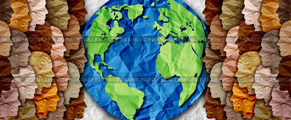 World day awareness as diverse cultures and multiculturalism society and international tolerance celebration of global diversity and african american asian and caucasian culture integration. Стоковое фото, агентство Ingram Publishing / Фотобанк Лори