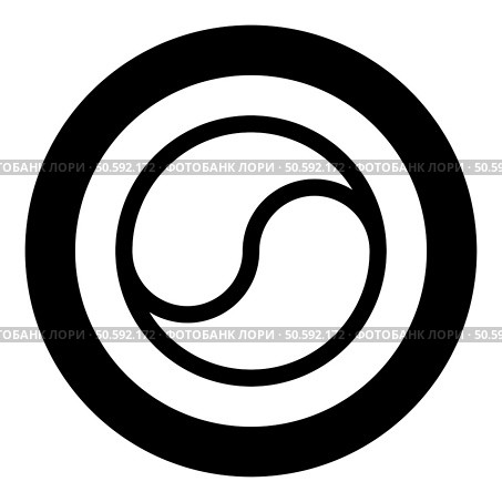 Yin Yang Taoism symbol harmony equilibrium concept icon in circle round black color vector illustration image solid outline style simple. Yin Yang Taoism symbol harmony equilibrium concept icon in circle round black color vector illustration image solid outline style. Стоковая иллюстрация, агентство Ingram Publishing / Фотобанк Лори