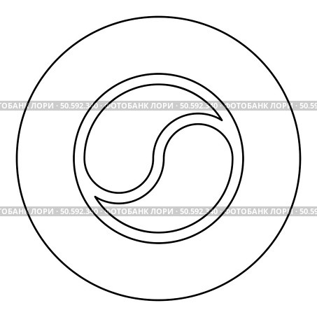 Yin Yang Taoism symbol harmony equilibrium concept icon in circle round black color vector illustration image outline contour line thin style simple. Yin Yang Taoism symbol harmony equilibrium concept icon in circle round black color vector illustration image outline contour line thin style. Стоковая иллюстрация, агентство Ingram Publishing / Фотобанк Лори