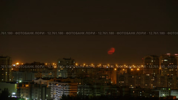 Заход Луны (2015 год). Стоковое видео, видеограф Руслан Гарифуллин / Фотобанк Лори