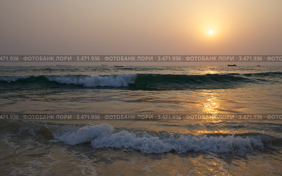 Закат над морем (2012 год). Стоковое фото, фотограф Яна Королёва / Фотобанк Лори