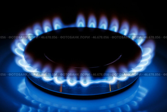 Зажженная конфорка на газовой плите. С. Стоковое фото, фотограф Елагин/Бизнес Online / ТАСС / Фотобанк Лори