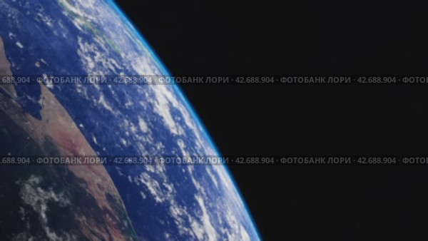 Земля в космосе. Вселенная и планета. 3D-рендеринг. Анимация. Стоковая анимация, аниматор Vlad Aivazovsky / Фотобанк Лори