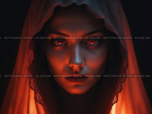 Женщина полутьма. Стоковое AI-изображение, AI-художник Ольга Зенько / Фотобанк Лори