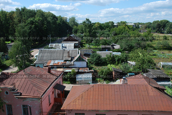 Жилые дома на улице Марата. Город Ржев. Тверская область (2011 год). Стоковое фото, фотограф lana1501 / Фотобанк Лори