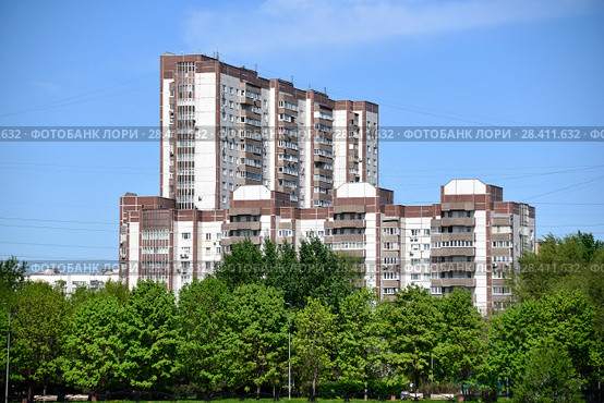 Жилые дома в микрорайоне Марьино (2018 год). Редакционное фото, фотограф Юрий Морозов / Фотобанк Лори