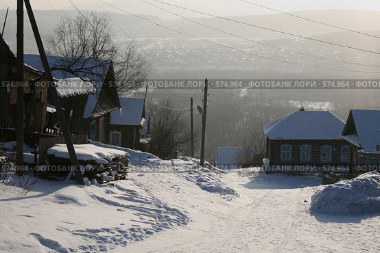 Зима в деревне. Стоковое фото, фотограф Gagara / Фотобанк Лори