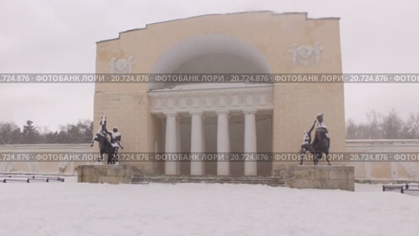 Зимний парк Кузьминки. Стоковое видео, видеограф Серёга / Фотобанк Лори