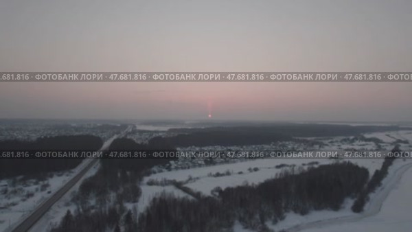 Зимний закат. Стоковое видео, видеограф Алексей Кузьмин / Фотобанк Лори