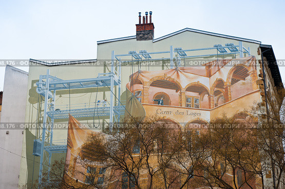 Знаменитые лионские фрески. Лион. Франция (2012 год). Редакционное фото, фотограф E. O. / Фотобанк Лори