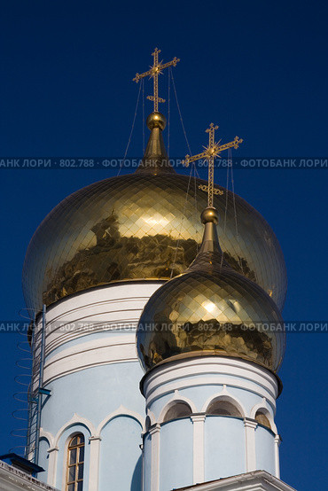 Золотые купола Русской Православной Церкви (2009 год). Стоковое фото, фотограф Максим Антипин / Фотобанк Лори